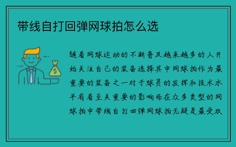 带线自打回弹网球拍怎么选