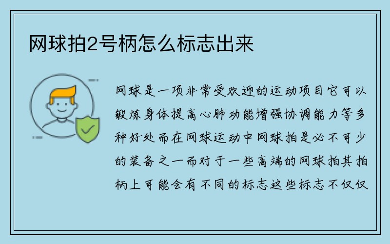 网球拍2号柄怎么标志出来