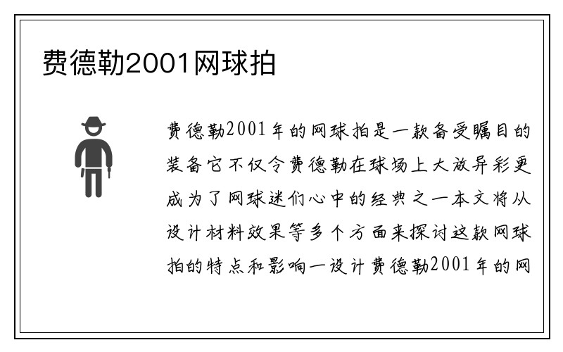 费德勒2001网球拍